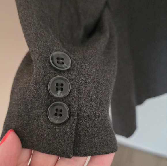 Joseph Feiss International Grey Pure Wool 3 Button Blazer Jacket 44R Preppy Y2K - Picture 3 of 12